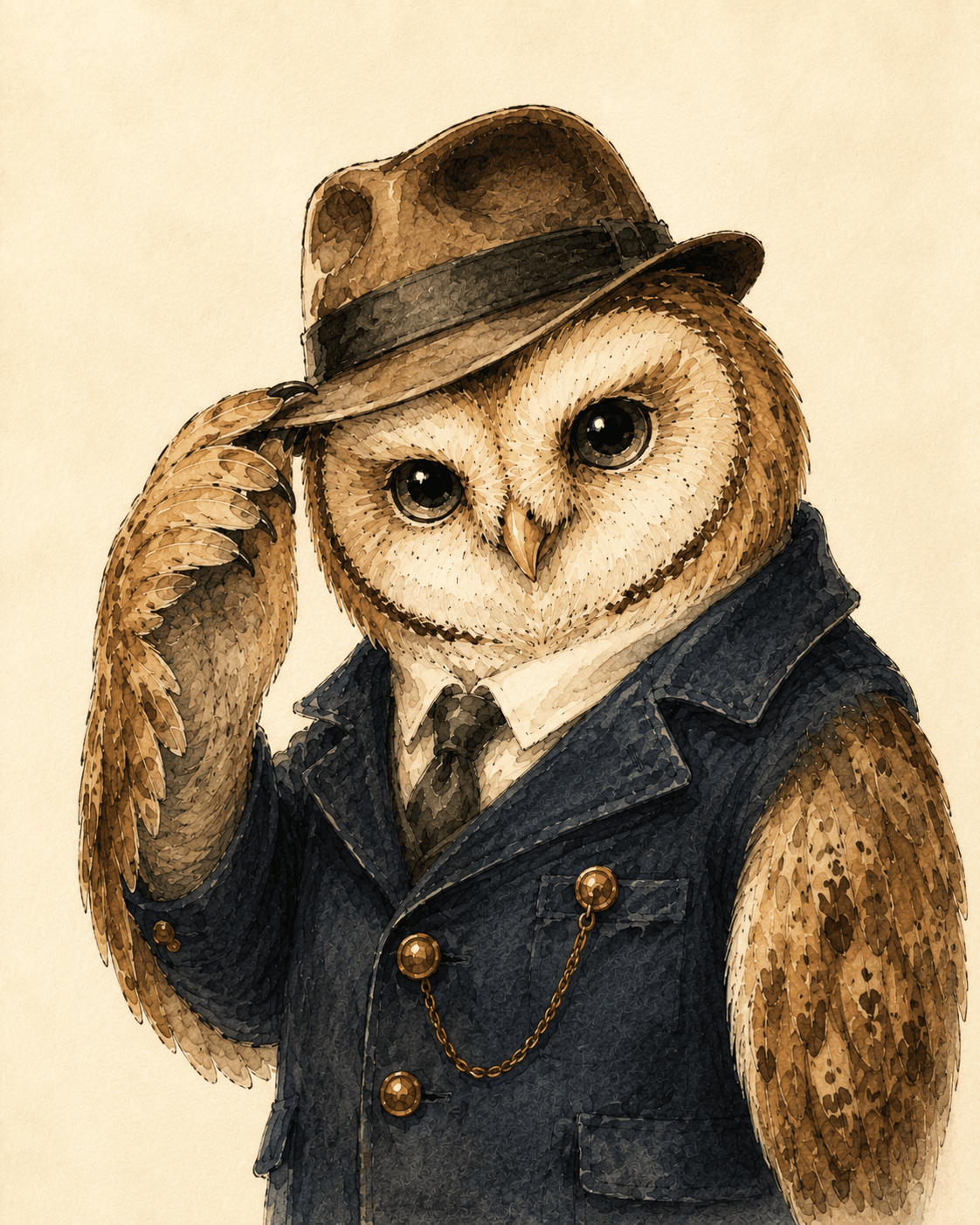 Owly tipping his hat